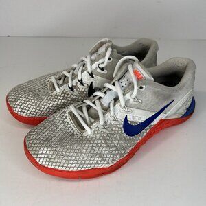 Women’s Nike Metcon 4 XD Sneaker Womens Size 6.5 Orange/White/Blue Training Shoe